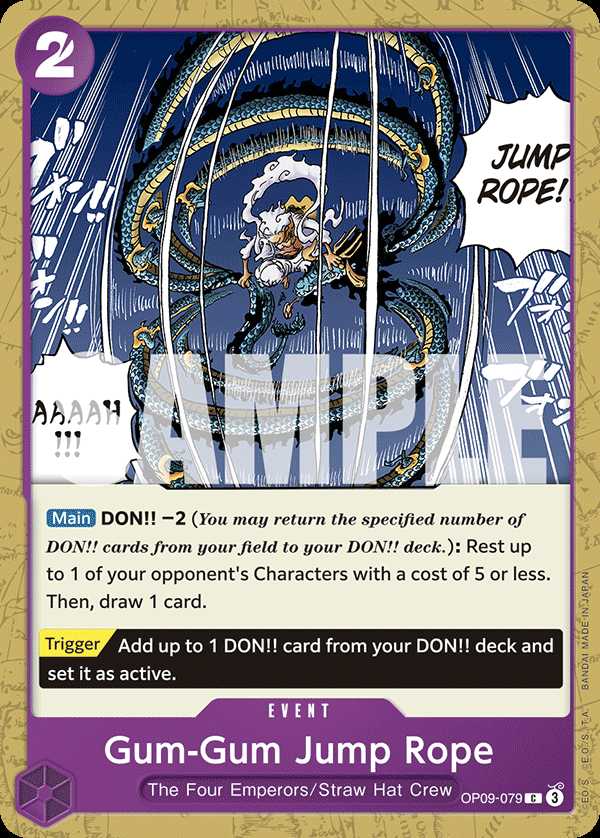 Carte One Piece Gum-Gum Jump Rope OP09-079 C Emperors In The New World Neuf EN LorenZone