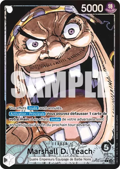 Carte One Piece Marshall D.Teach V2 OP09-081 L Les Nouveaux Empereurs Neuf FR LorenZone