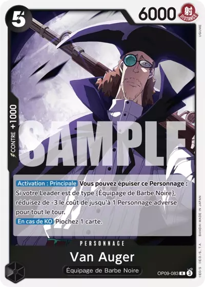 Carte One Piece Van Augur OP09-083 R Les Nouveaux Empereurs Neuf FR LorenZone