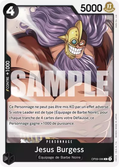 Carte One Piece Jesus Burgess OP09-086 R Les Nouveaux Empereurs Neuf FR LorenZone