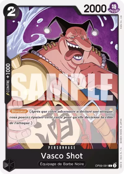 Carte One Piece Vasco Shot OP09-091 C Les Nouveaux Empereurs Neuf FR LorenZone