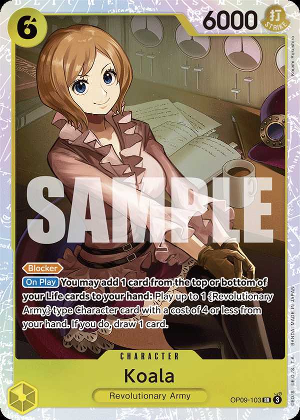 Carte One Piece Koala V1 OP09-103 SR Emperors In The New World Neuf EN LorenZone