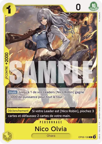 Carte One Piece Nico Olvia OP09-106 C Les Nouveaux Empereurs Neuf FR LorenZone
