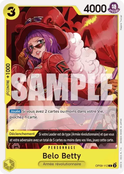 Carte One Piece Belo Betty OP09-112 C Les Nouveaux Empereurs Neuf FR LorenZone