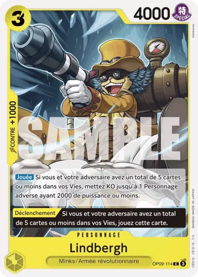 Carte One Piece Lindbergh OP09-114 C Les Nouveaux Empereurs Neuf FR LorenZone