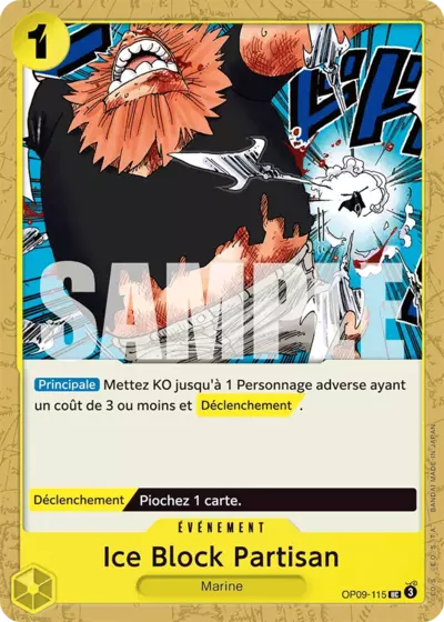 Carte One Piece Ice Block Partisan OP09-115 UC Les Nouveaux Empereurs Neuf FR LorenZone
