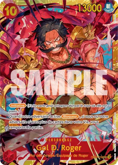 Carte One Piece Gol D. Roger V1 OP09-118 SEC Les Nouveaux Empereurs Neuf FR LorenZone