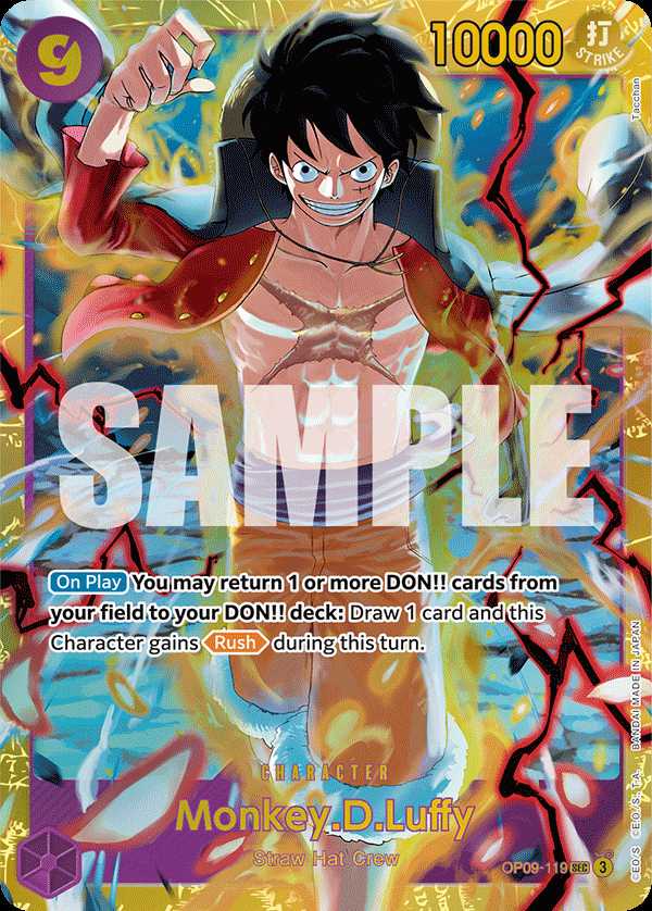 Carte One Piece Monkey.D.Luffy V1 OP09-119 SEC Emperors In The New World Neuf EN LorenZone