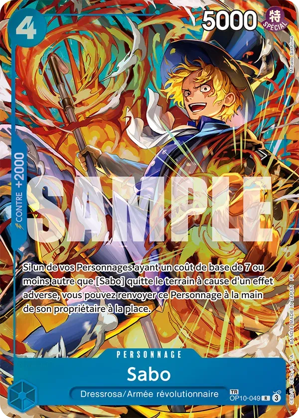 Carte One Piece Sabo - FR OP10-049 TR L'héritage du Maître Neuf FR LorenZone