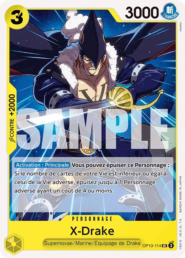 Carte One Piece X-Drake - FR OP10-114 UC Sang Royal Neuf FR LorenZone