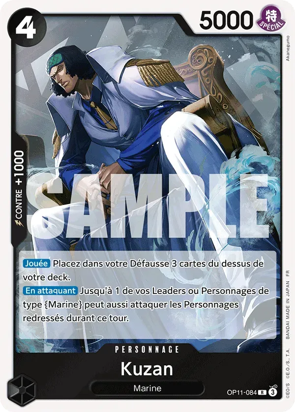 Carte One Piece Kuzan V1 - FR OP11-084 R Des Poings Vifs Comme l'Éclair Neuf FR LorenZone