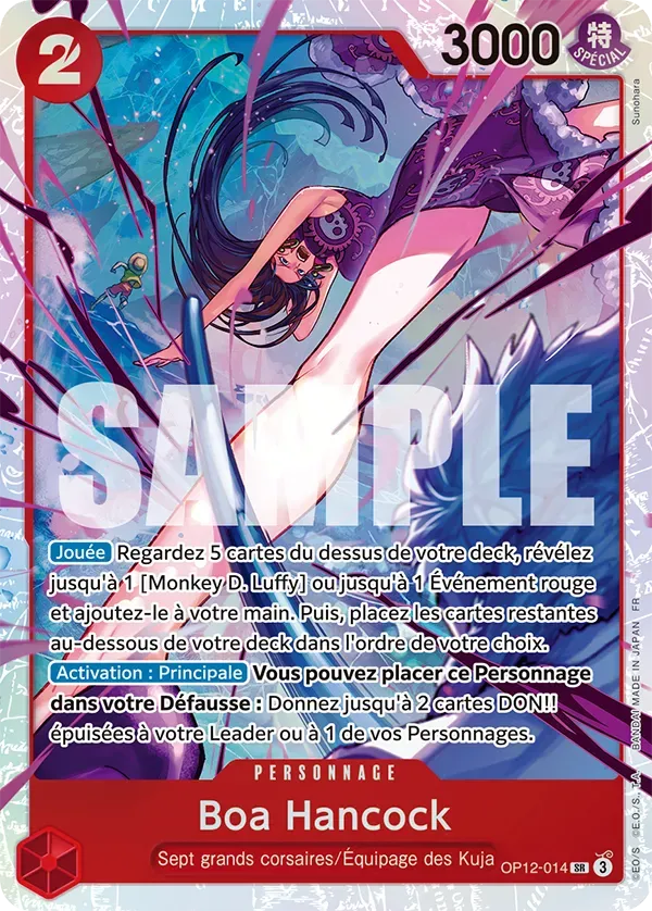 Carte One Piece Boa Hancock V1 - FR OP12-014 SR L'héritage du Maître Neuf FR LorenZone