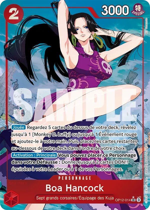 Carte One Piece Boa Hancock V2 - FR OP12-014 SR-P L'héritage du Maître Neuf FR LorenZone