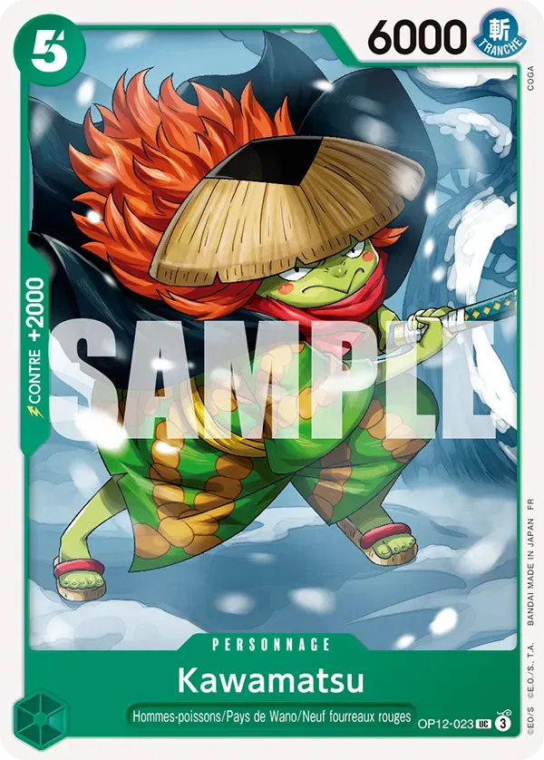 Carte One Piece Kawamatsu - FR OP12-023 UC L'héritage du Maître Neuf FR LorenZone