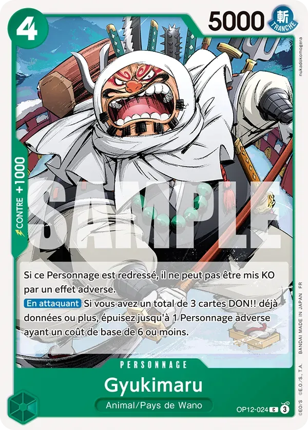 Carte One Piece Gyukimaru - FR OP12-024 CO L'héritage du Maître Neuf FR LorenZone