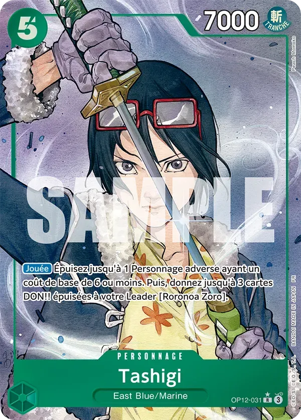 Carte One Piece Tashigi V2 - FR OP12-031 R-P L'héritage du Maître Neuf FR LorenZone