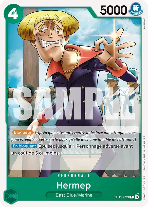 Carte One Piece Hermep - FR OP12-033 CO L'héritage du Maître Neuf FR LorenZone