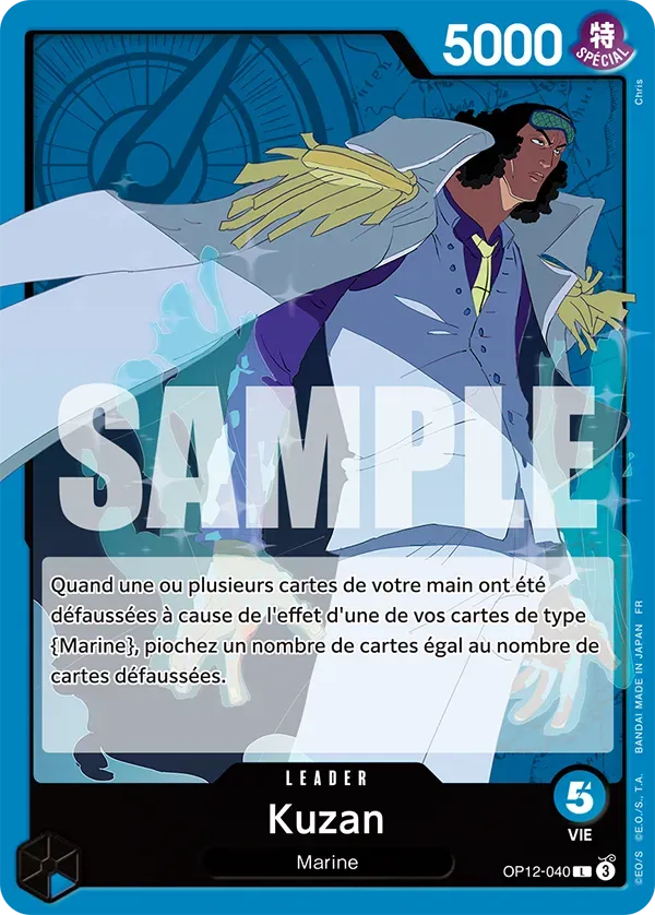 Carte One Piece Kuzan V1 - FR OP12-040 L L'héritage du Maître Neuf FR LorenZone
