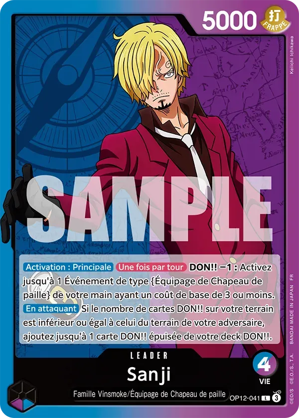 Carte One Piece Sanji V1 - FR OP12-041 L L'héritage du Maître Neuf FR LorenZone