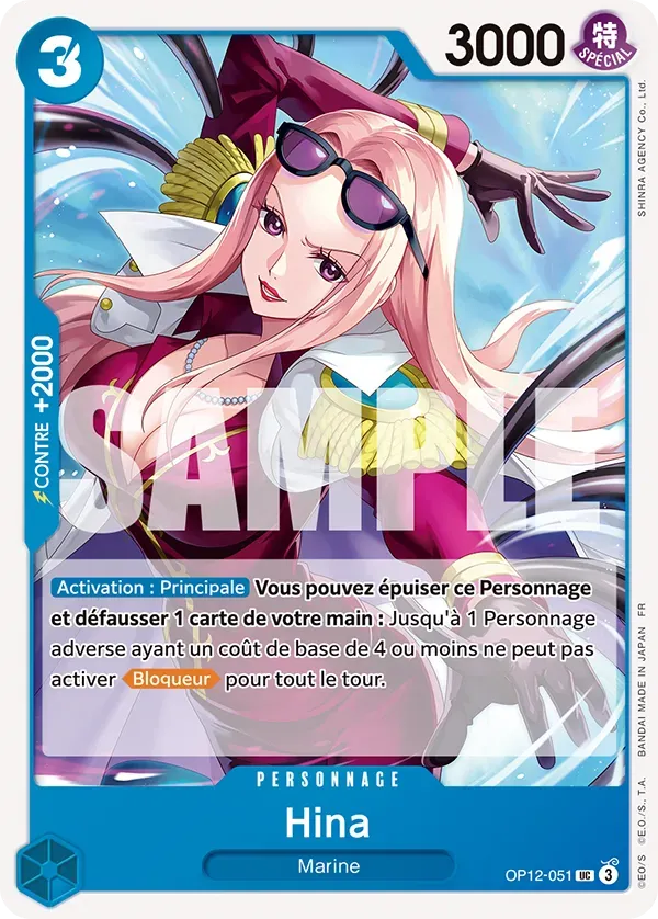 Carte One Piece Hina - FR OP12-051 UC L'héritage du Maître Neuf FR LorenZone
