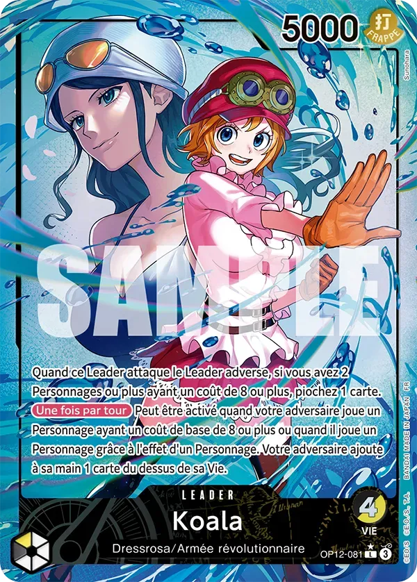 Carte One Piece Koala V2 - FR OP12-081 L-P L'héritage du Maître Neuf FR LorenZone