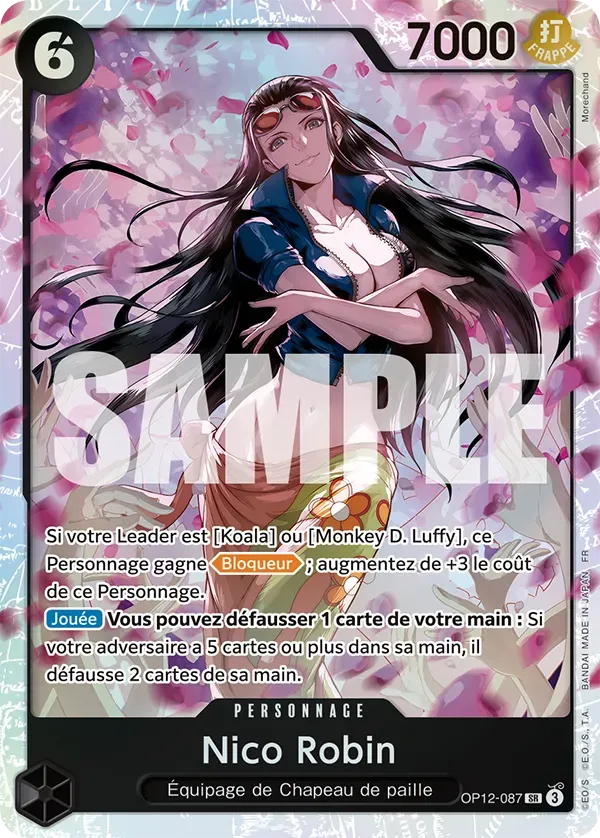 Carte One Piece Nico Robin V1 - FR OP12-087 SR L'héritage du Maître Neuf FR LorenZone