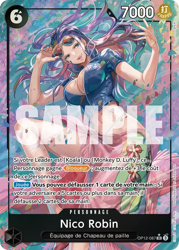 Carte One Piece Nico Robin V2 - FR OP12-087 SR-P L'héritage du Maître Neuf FR LorenZone