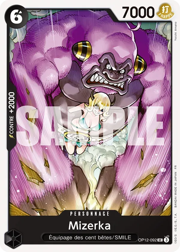 Carte One Piece Mizerka - FR OP12-092 UC L'héritage du Maître Neuf FR LorenZone