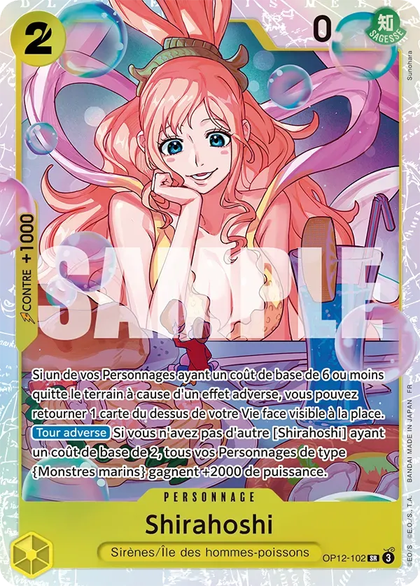 Carte One Piece Shirahoshi V1 - FR OP12-102 SR L'héritage du Maître Neuf FR LorenZone
