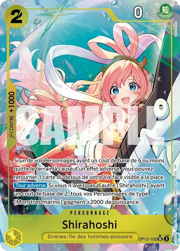 Carte One Piece Shirahoshi V2 - FR OP12-102 SR-P L'héritage du Maître Neuf FR LorenZone