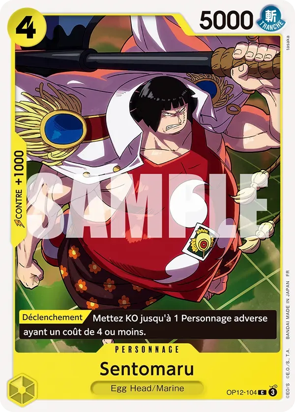 Carte One Piece Sentomaru - FR OP12-104 CO L'héritage du Maître Neuf FR LorenZone