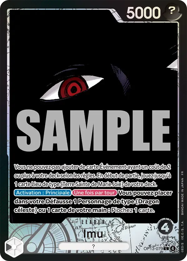 Carte One Piece Imu V2 - FR OP13-079 L-P Successeurs Neuf FR LorenZone