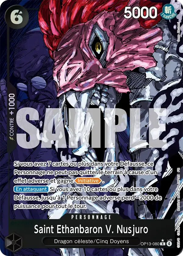 Carte One Piece Saint Ethanbaron V. Nusjuro V2 - FR OP13-080 R-P Successeurs Neuf FR LorenZone