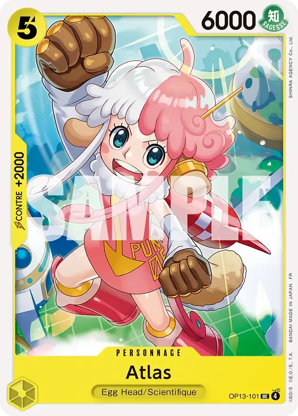 Carte One Piece Atlas - FR OP13-101 UC Successeurs Neuf FR LorenZone