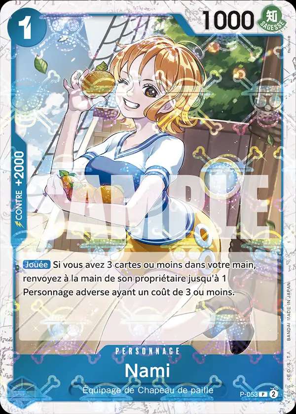 Carte One Piece Nami V2 P-053 P The Best Neuf FR LorenZone