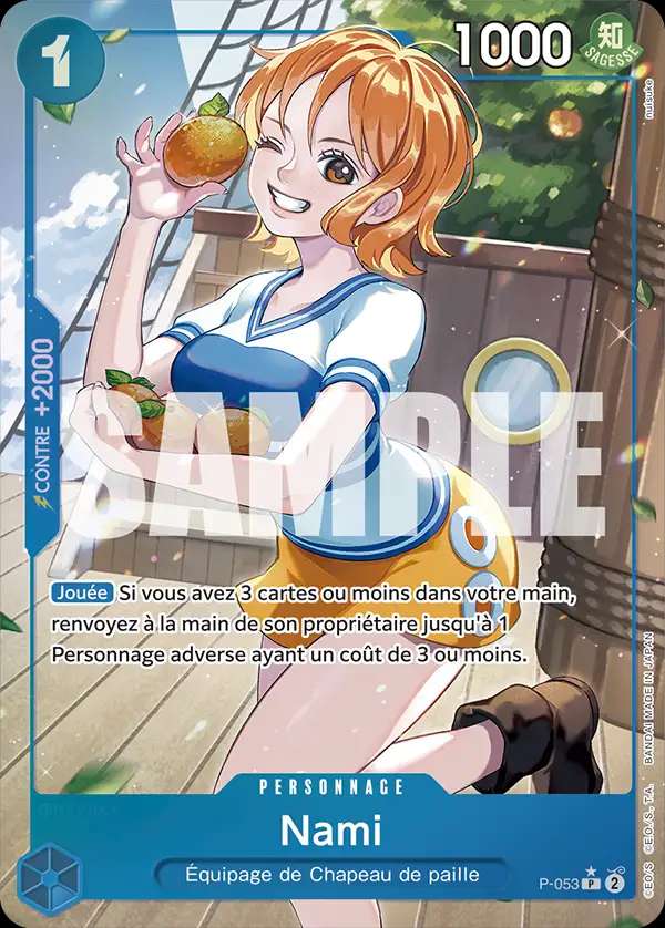 Carte One Piece Nami V3 P-053 P The Best Neuf FR LorenZone