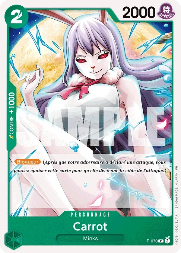 Carte One Piece Carrot V1 - PRB02 - FR P-070 Promo The Best Vol.2 Neuf FR LorenZone