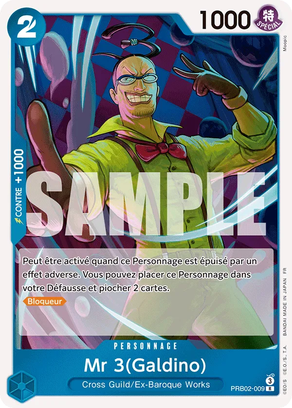 Carte One Piece PRB02-009 Mr 3(Galdino) V1 | LorenZone