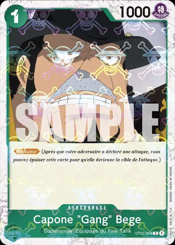 Carte One Piece Capone Gang Bege V2 ST02-004 C The Best Neuf FR LorenZone