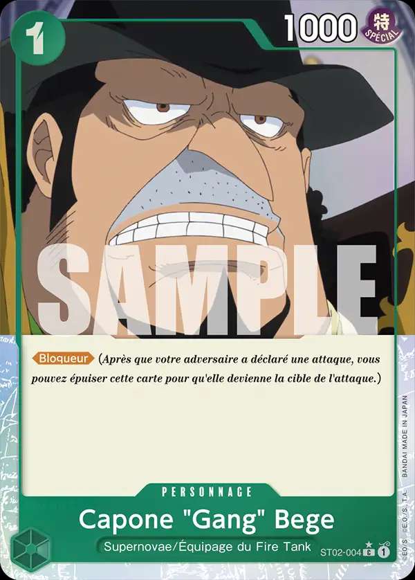 Carte One Piece Capone Gang Bege V3 ST02-004 C The Best Neuf FR LorenZone