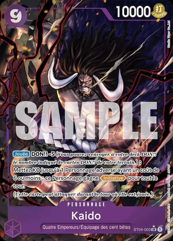 Carte One Piece Kaido V2 ST04-003 SR The Best Neuf FR LorenZone