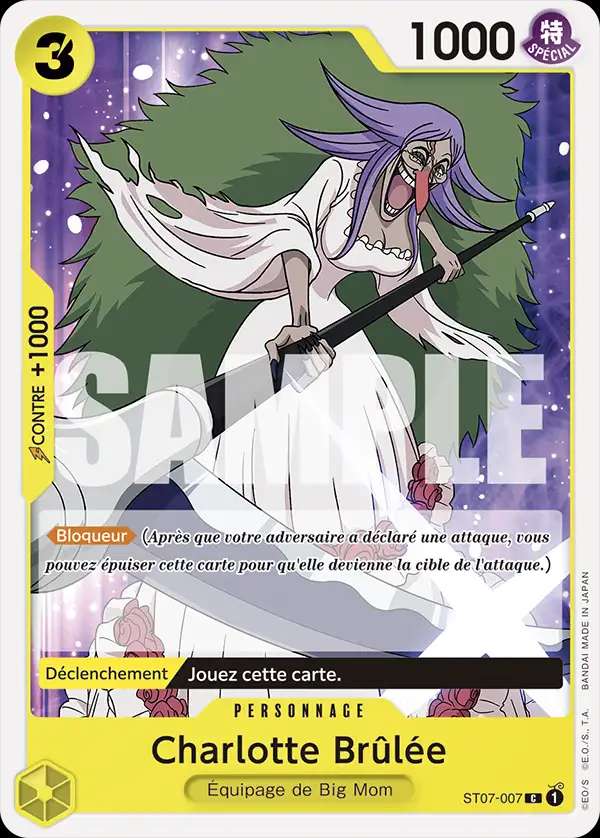 Carte One Piece Charlotte Brûlée V1 ST07-007 C The Best Neuf FR LorenZone