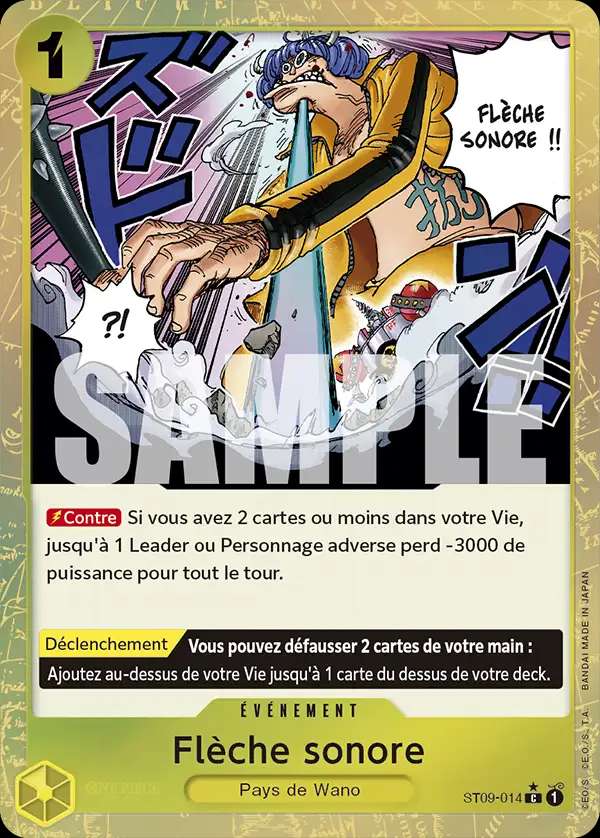 Carte One Piece Flèche sonore V3 ST09-014 C The Best Neuf FR LorenZone