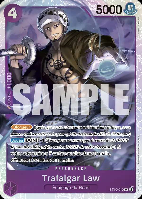 Carte One Piece Trafalgar Law V1 ST10-010 SR The Best Neuf FR LorenZone