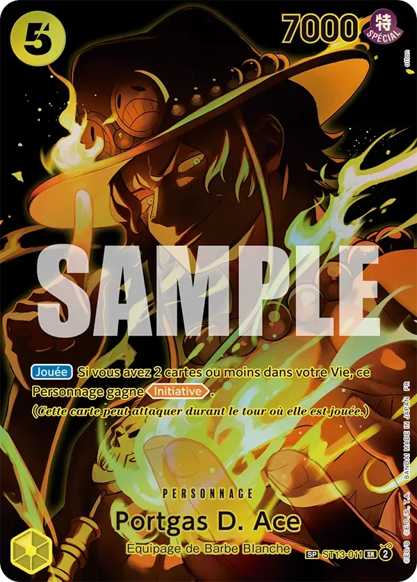 Carte One Piece Portgas D. Ace - FR ST13-011 SPE L'héritage du Maître Neuf FR LorenZone