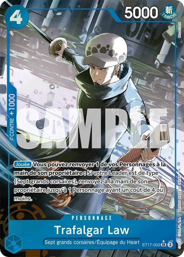 Carte One Piece Trafalgar Law V2 - PRB02 - FR ST17-002 Super Rare Parallèle The Best Vol.2 Neuf FR LorenZone