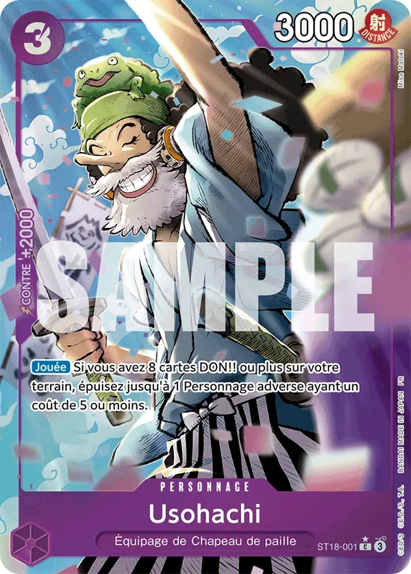 Carte One Piece Usohachi V3 - PRB02 - FR ST18-001 Commune Parallèle The Best Vol.2 Neuf FR LorenZone