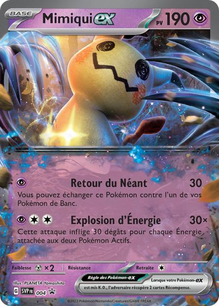 Carte Pokémon Mimiqui EX SVP004 SV Promo SV SVP Neuf FR LorenZone