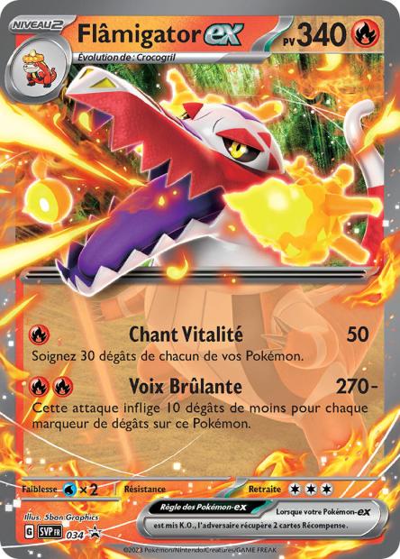 Carte Pokémon Flâmigator EX SVP034 SV Promo SV SVP Neuf FR LorenZone