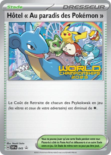 Carte Pokémon Hôtel « Au paradis des Pokémon » SVP045 SV Promo SV SVP Neuf FR LorenZone